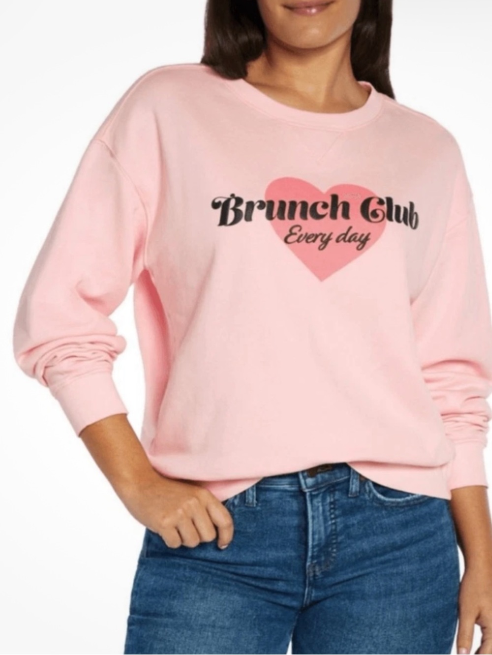 Wildfox Black and Pink Graphic Text Print Crewneck Sweatshirt NWT XL Ret $108